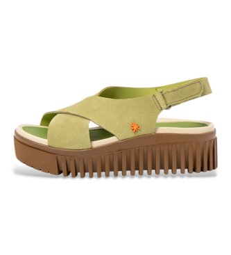 Art para mujer. 1157431G1003_0G3 Sandalias de Piel 1574 Brighton verde (38), 3 a 5cm, Velcro, Casual