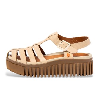 Art para mujer. 1157531GA003_0MU Sandalias de Piel 1575 Brighton beige (36), 3 a 5cm, Hebilla, Casual