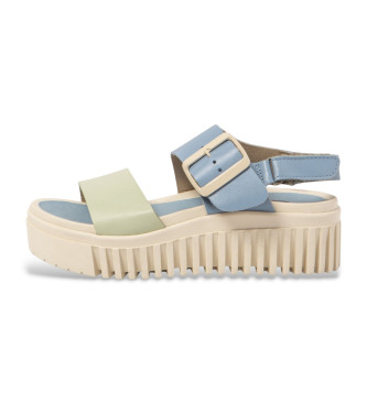 Art para mujer. 1157811YG003_0MU Sandalias de piel 1578 Brighton multicolor (37), Azul, 3 a 5cm, Hebilla, Casual