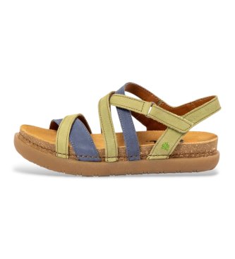 Art para mujer. 1171413GW003_0MU Sandalias de Piel 1714 Rhodes verde (39), Plano, Velcro, Casual