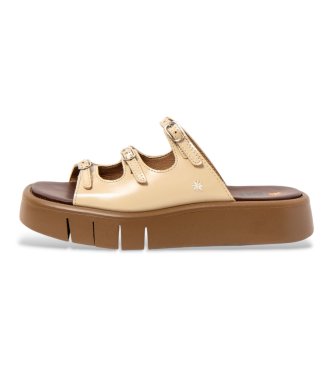 Art para mujer. 1184711KH003_082 Sandalias de Piel 1847 Malaga beige (38), 3 a 5cm, Hebilla, Casual