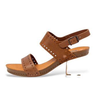 Art para mujer. 118641123003_023 Sandalias de Piel 1864 I Wish marrón (40), 5 a 8cm, Hebilla, Casual