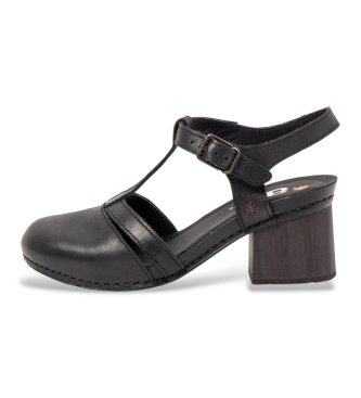 Art para mujer. 118741301003_001 Sandalias de Piel 1874 I Wish negro (36), 5 a 8cm, Hebilla, Casual, Fiesta, Clásico