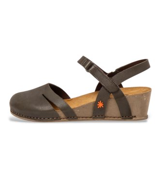 Art para mujer. 119314122003_0G3 Sandalias de Piel 1931 I Live Marrón verdoso (41), 3 a 5cm, Velcro, Casual