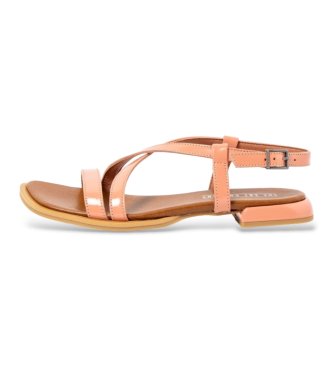 Para mujer. 1200111AX003_ESP Sandalias de Piel 2001 Bergamo (38), Plano, 1 a 3cm, Hebilla, Casual