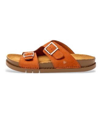 Art unisex. 1202011MH003_006 Lädersandaler 2020 Kassel orange (44), Hud, Karta, Ingen, Casual