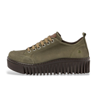 Art para mujer. 115351322003_0G3 Zapatillas de piel Brighton verde (40), 3 a 5cm, Cordones, Casual