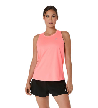 Asics para mujer. 2012D171 Camiseta Core coral (XL), Deportivo, Sintético, Multideporte, Sin mangas / Tirantes