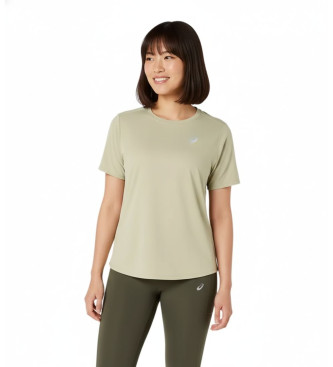 Asics para mujer. 2012D170 Camiseta Core Ss Khaki (S), Deportivo, Verde, Sintético, Running, Multideporte, Manga corta