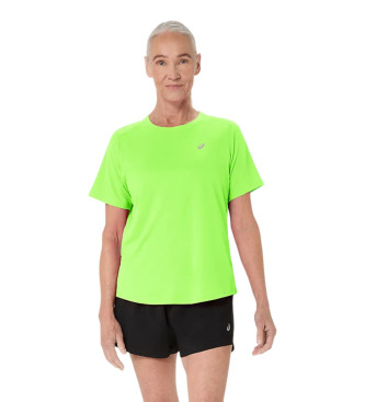 Asics para mujer. 2012D170 Camiseta Core Ss verde (XS), Deportivo, Sintético, Running, Multideporte, Manga corta