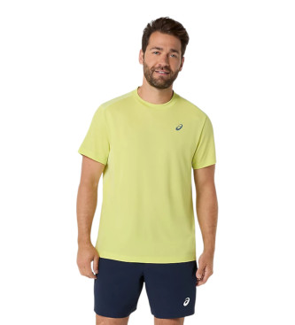 Asics para hombre. 2041A339 Camiseta Court Ss verde (L), Casual, Deportivo, Multideporte, Poliéster, Manga corta