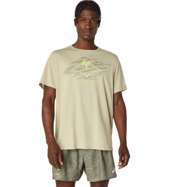 Asics Para Hombre. 2011D390 Camiseta Fijitrail Verde (S), Casual, AlgodóN, Manga Corta-image