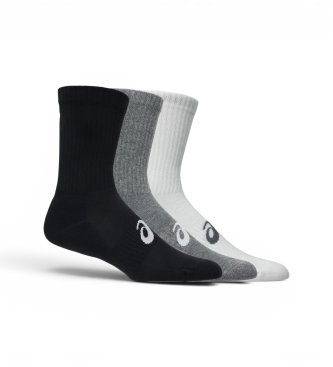 Asics unisex Pack 3 Calcetines Crew blanco