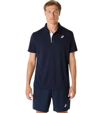 Asics para hombre. 2041A340 Polo Court marino (M), Deportivo, Sintético, Tenis/Padel, Multideporte, Manga corta, Sostenible