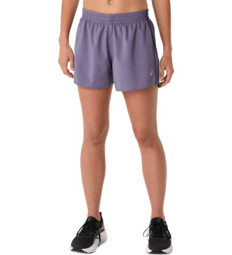 Asics para mujer. 2012D168 Short Core 4in lila (XL), Deportivo, Sintético, Multideporte, Sostenible