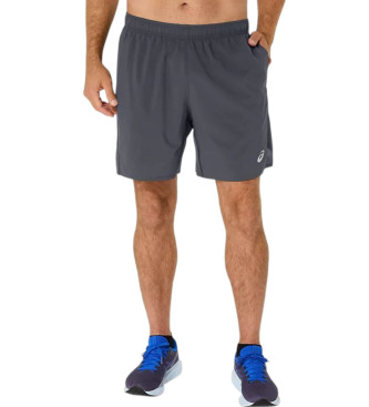 Asics para hombre. 2011D213 Short Core 7in gris (L), Deportivo, Multideporte, Poliéster Reciclado, Sostenible