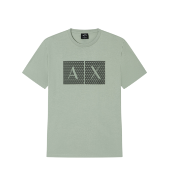 A|X Armani Exchange para hombre. 8NZTCKZ8H4ZU7210 Camiseta Casual verde (L), Algodón, Manga corta