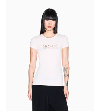A|X Armani Exchange para mujer. XW001837AF16294U4104 Camiseta Slim Fit rosa (S), Casual, Algodón, Manga corta