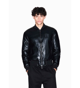 A|X Armani Exchange para hombre. XM001104AF16647UC001 Cazadora motera negro (M), Casual, Poliéster