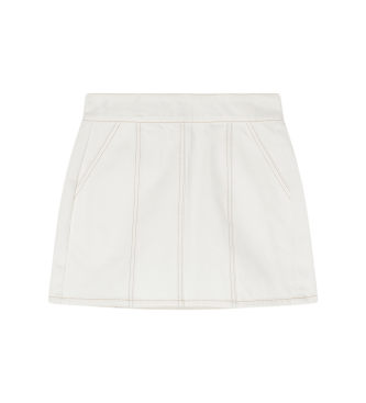 Para mujer. XW002256AF21335M0054 Falda De talle altoblanco (XS), Casual, Algodón