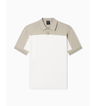 A|X Armani Exchange para hombre. XM002151AF22062M1297 Polo Elegant blanco roto (XS), Casual, Algodón, Manga corta