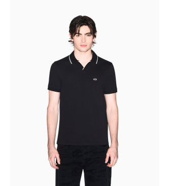 A|X Armani Exchange för män. XM002401AF10366UC001 Polo Breathable svart (XXL), Casual, Bomull, Kort ärm