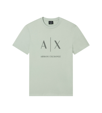 A|X Armani Exchange para hombre. XM002683AF10356U7210 Camiseta logotipo verde (L), Casual, Algodón, Manga corta