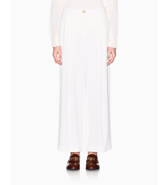 A|X Armani Exchange para mujer. XW001949AF21555U1003 Pantalón Amplio blanco (S), Casual, Poliéster