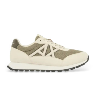 A|X Armani Exchange para hombre. XM001960AF19388MZ755 Zapatillas Ax beige (41), Plano, Cordones, Casual