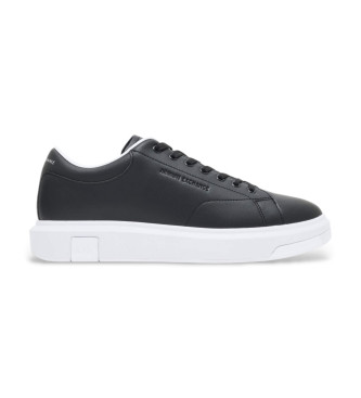 A|X Armani Exchange para hombre. XUX123_XV534_00002 Zapatillas de Piel Sencillas negro (46), Plano, Cordones, Casual