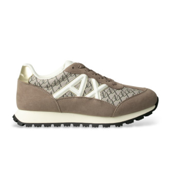 A|X Armani Exchange para mujer. XW002155AF19529U1092 Zapatillas Sport beige (37), Plano, Cordones, Casual