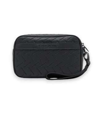 A|X Armani Exchange Uomo Nero Per Xm002600af22652uc001 Beauty Case Compatto (Osfa), Casual, Poliuretano
