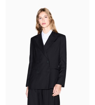 A|X Armani Exchange para mujer. XW001918AF10855UC001 Blazer Sastre negro (42), Casual, Clásico, Poliéster