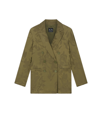A|X Armani Exchange Mulher Verde, Natural Para Xw002010af21551f7050 Americana Cruzada Verde (Xs), Casual, Viscoso
