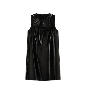 A|X Armani Exchange para mujer. XW001812AF18859UC001 Vestido Crewneck negro (3XL), Casual, Fiesta, Viscosa, Sin mangas / Tirantes