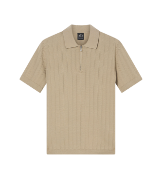 A|X Armani Exchange para hombre. XM002438AF22249U6229 Polo Knit Winter Twig beige (3XL), Casual, Algodón, Manga corta