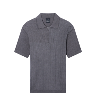 A|X Armani Exchange para hombre. XM002438AF22249U8144 Polo Classic gris (XXL), Casual, Algodón, Manga corta