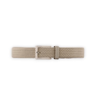 A|X Armani Exchange para hombre. 9513693R863U1148 Cinturón Plate Belt beige (110 cm), Casual, Sintético