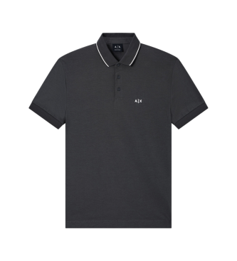 A|X Armani Exchange para hombre. XM001289AF10363M8317 Polo regular negro (S), Casual, Algodón, Manga corta