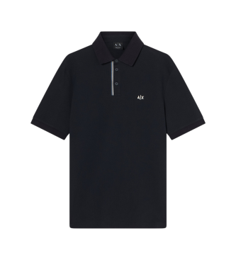 A|X Armani Exchange para hombre. XM002067AF10366UB101 Polo Shirt negro (XL), Casual, Algodón, Manga corta
