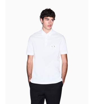 A|X Armani Exchange för män. XM002231AF10366U0009 Vit bomullspolo (XXL), Casual, Kort ärm