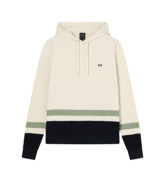 A|X Armani Exchange para hombre. XM002171AF22240M1296 Jersey Waffle blanco (S), Casual, Algodón, Manga larga