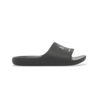 A|X Armani Exchange para hombre. XM002744AF23456MC011 Chanclas Logo negro (43), Plano, Ninguno, Beachwear
