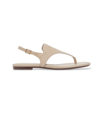 A|X Armani Exchangevoor vrouwen. XW002572AF22796U6223 Sandalen pakket beige (40), Plat, Gesp, Casual, Klassiek