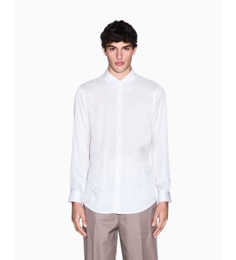 Para hombre. XM001817AF13235F0148 Camisa de corte regular en sarga de viscosa (XL), Casual, Clásico, Manga larga