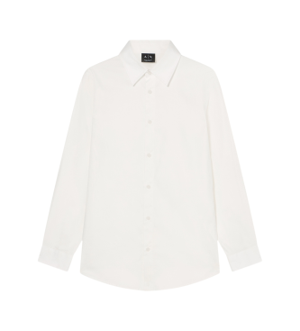 A|X Armani Exchange para hombre. XM002263AF13131F0206 Camisa Diagonal Lettering J blanco (XL), Casual, Algodón, Manga larga