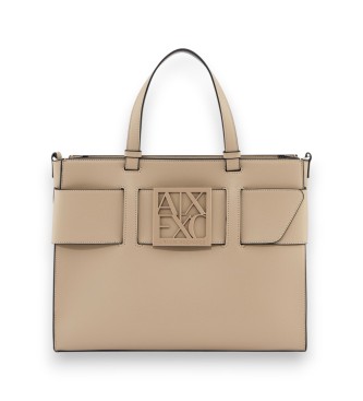 A|X Armani Exchange para mujer. 9426890A874U6223 Bolso Shopping marrón (OSFA), Casual, Sintético, Poliuretano