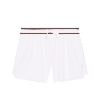 A|X Armani Exchange para mujer. XW001749AF10804U1003 Shorts Line blanco (L), Casual, Modal