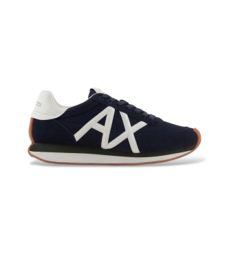 A|X Armani Exchange para hombre. XM001750AF19396MB005 Zapatillas Royale azul marino (41.5), Piel, Cordones, Deportivo, Verde