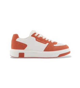 A|X Armani Exchange para hombre. XM002204AF21442MZ440 Zapatillas lifestyle Naranja (5USA=39), 3 a 5cm, Cordones, Casual